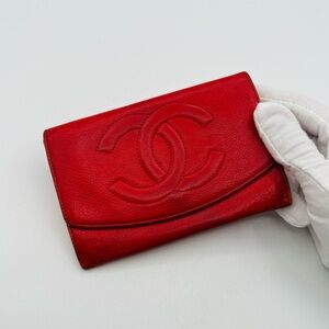 Chanel CC Red Wallet